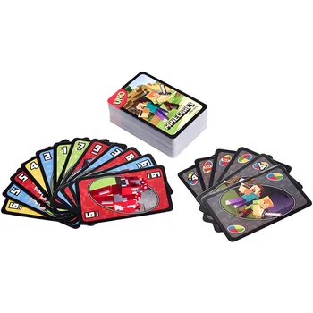 Mattel Igre veliko UNO Minecraft Igra s kartami, Družino Smešno Zabave Odbor Zabavno Poker Otroci Igralne Karte Hobi Zbirateljstvo igrače