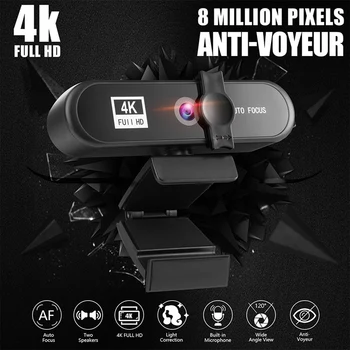 4K Video Konference, spletne Kamere samodejno ostrenje USB Web Kamero z Micphone in Stojalo za Srečanje v Živo Oddaja HD PC Web Cam