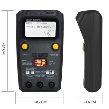 Večnamenska Tranzistor ESR/SMD Tester BSIDE ESR02pro Smart Diode Triode Kapacitivnost Upor Meter LCD meter MOS/PNP/NPN test