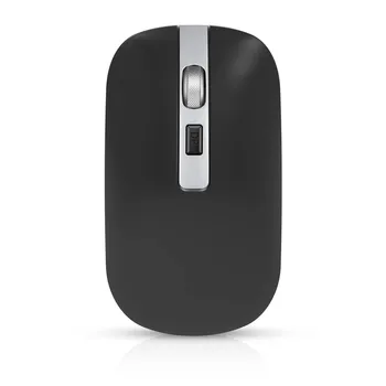 Polnilna 2.4 G Wireless Mouse Računalniška Tabela Ergonomska Tiho Za Prenosni RAČUNALNIK Kovinski Neslišno Tiho Kliknite Optična Miška