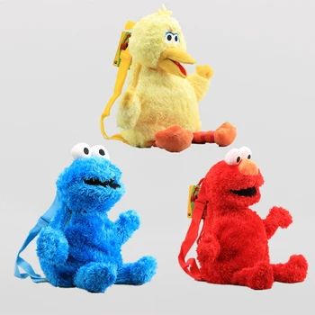 3 Slogi najboljša igralka Elmo Cookie Monster Plišastih Nahrbtnik Velika Ptica Risanka Puhasto Vreča Polnjena Igrača, Lutka Otroci Darila 46 CM