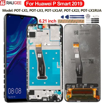 LCD Za Huawei P Smart 2019 LCD-Zaslon z Okvirjem Zaslon na Dotik Za Huawei P Smart 2019 Zaslon POT-LX1 L21 LX3 LCD Zamenjava