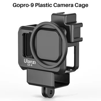 Ulanzi G9-4 GoPro 9 Plastično Kletko Za GoPro Hero 9 Črna Kamera Primeru s Hladno čevelj Mic Fill Light Vlog dodatno Opremo Fotoaparata