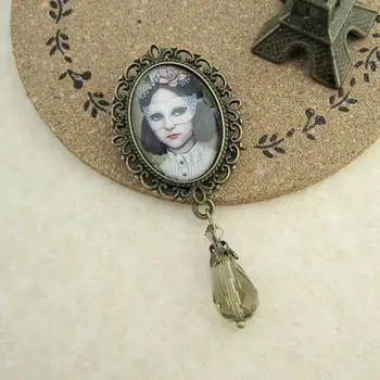 Princesa gothic lolita pribor Weinstein ročno broška 2.8*6 cm letnika slikarstva dekle maškarada broška corsage pin XZ002