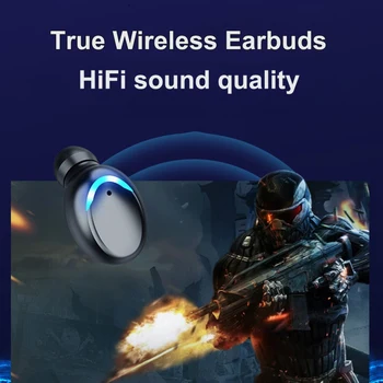 Auricular Slušalke TWS Bluetooth 5.0 Slušalke V Ušesu Slušalka Brezžični Šport Gaming Slušalke Z Polnjenjem Primeru za Xiomi Telefoni
