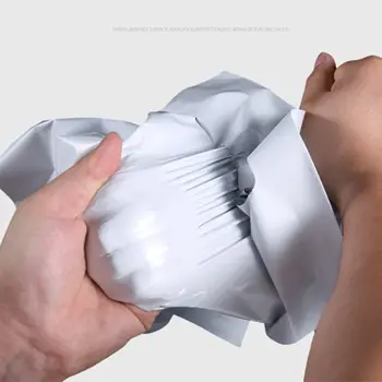 50pcs tote vrečko express vrečko za shranjevanje bele self-tesnjenje lepilo, debel nepremočljiva plastične embalaže pošta vrečko po meri logo tiskanja