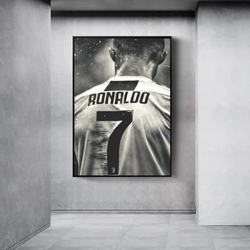 Nogometni Šport Star Cristiano Ronaldo Retro Plakat in Tiskanje Šport Platno Slikarstvo Soba Stenskih slikah, Cuadros Doma Dekoracijo