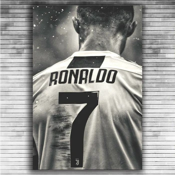 Nogometni Šport Star Cristiano Ronaldo Retro Plakat in Tiskanje Šport Platno Slikarstvo Soba Stenskih slikah, Cuadros Doma Dekoracijo
