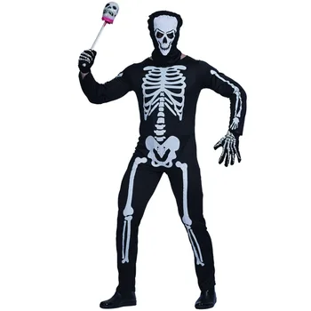 Groza Okostje Cosplay Halloween Kostumi za Odrasle, Otroci Smrti Lobanje Duha Družino Ujemanje Obleko Dan Mrtvih Fancy Oblačenja