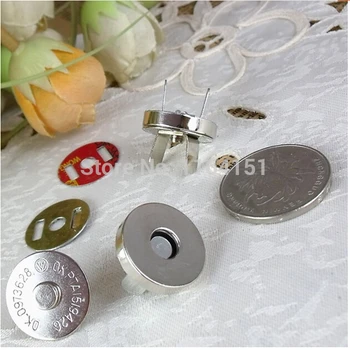 50sets/lot 18 MM Visoko kakovostne kovine magnetni gumb Srebro Ton krog načrt kakovosti diy/vrečko cluch opremo