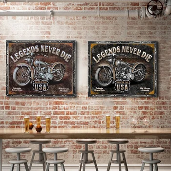 Motorcycel Letnik Kovinski Tin Znaki, Narejene v ZDA Ploščo Plošča Plakat Bar Klub Steno Garaže Doma Dekoracijo