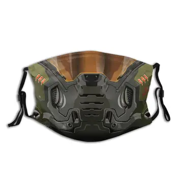 DOOM Slayer Čelada Maska Air Pilot Borec Proti Meglica, Prah Maske Z Filtri, zaščitni Pokrov Respirator Usta Žarilna