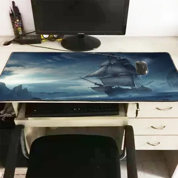 XGZ Fantasy Ladje Nad Morsko Velike Gaming Mouse Pad Zaklepanje Rob Miško Mat Tipkovnico Pad Tabela Mat Igralec Mousepad za Laptop Prenosnik