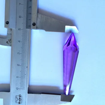 Dobra Kakovost 52mm Lepo, Temno Vijolična Kristalno Steklo Ledenica U-spusti Lestenec Kristalno Prizme (Brezplačno Obroči) Torto Pokrivalo Odlikovanja