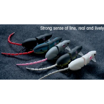 Umetni Miško Lure Swimbait Fishing Lure Plastičnih Podgana Ribolov, Vabe Za Ribolov Lure S Kavljem Ribištvu Tackle
