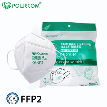 Powecom Maske FFP2 PM2.5 Zaščitni 95% Filtracijo Držalo Slog Maske FFP2 Prah Masko za enkratno uporabo Maske FFP2 Obraz s CE