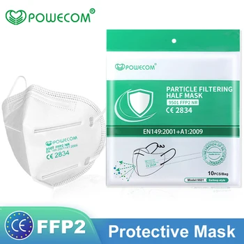 Powecom Maske FFP2 PM2.5 Zaščitni 95% Filtracijo Držalo Slog Maske FFP2 Prah Masko za enkratno uporabo Maske FFP2 Obraz s CE