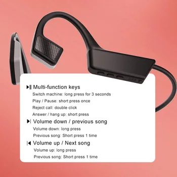 K08 Kostne Prevodnosti Bluetooth 5.0 Brezžične Stereo Slušalke Nepremočljiva Športne Slušalke