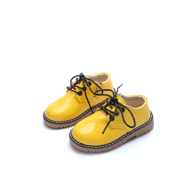 Otroci čevlji 2019 pomlad novi fantje usnjeni čevlji stanovanj dekleta priložnostne čevlji otroški superge Lakasto usnje otrok baby čevelj
