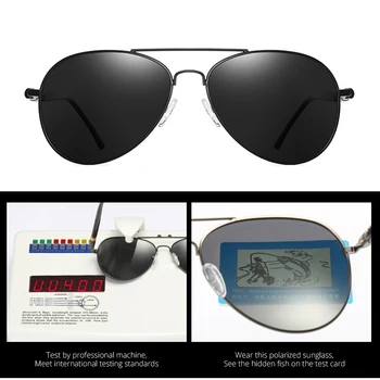 FUQIAN Moda Pilotni Moških Polarizirana sončna Očala Prevelik Kovinski Letalstva Moška sončna Očala Klasična Črna Vožnje Odtenki UV400