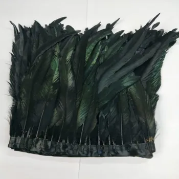 Debelo 1 meter dolgo 25-30 cm široko Črno petelin perje DIY nakit plume pero krpo pasu ples dekoracijo