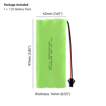 7,2 V 1800mAh 6*AA Celice za ponovno Polnjenje Ni-MH Baterije Z SM-2Pin/L6.2 Priključek za Polnjenje Ni-MH AA Baterija 7,2 V