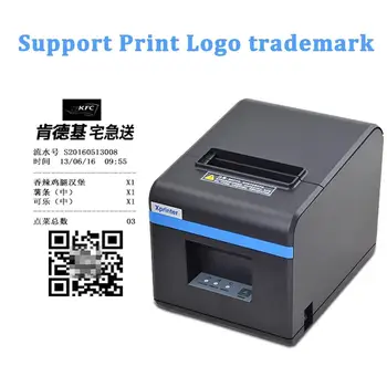 80 mm toplotna prejemu tiskalnik POS kuhinjski tiskalnik z USB/Ethernet / parallet/USB+Bluetooth vmesnik auto-rezalnik za blagajno