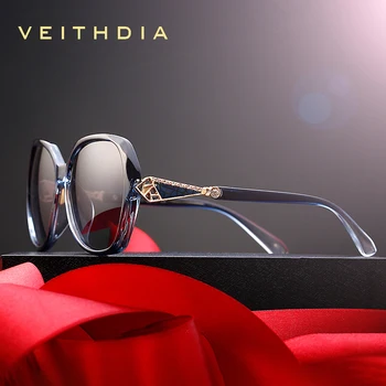 VEITHDIA Žensk Polarizirana sončna očala Gradient Objektiv Luksuzni Ženske Oblikovalec Sončna Očala Pribor Za Ženske 3145