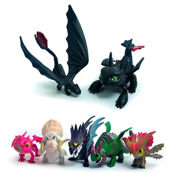2020, Kako Train Your Dragon 3 Številke Noč Fury Brezzobo figuric PVC Zmaj Igrače Za Otroke Model Božična Darila