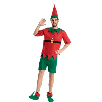 Eraspooky Preprost Novo Leto Oblačila Za Odrasle Otroke Božič Elf Cosplay Santa Claus Helper Pustni Kostum Stranka, Družino Fancy Oblačenja