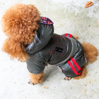 Pes Smučarsko Obleko Zimo hišni Ljubljenčki Oblačila Toplo Psi Krzno Plašč Pet Hoodies Doggy Kostum Big Dog Parka Anorak Bombažno Jakno z ZDA Značko