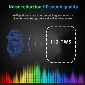 Inpods i 12 TWS Bluetooth Slušalke Brezžične Uho Brsti Srčkan Slušalke Bluetooth 5.0 1:1 Original PK i7s i9s i11 I9000 pro tws