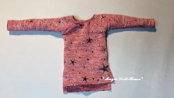 [RMG400]Brezplačna dostava NeoBlythe lutka obleko # Star Natisnjeni T-shirt za blyth lutka accrssories za prodajo na drobno