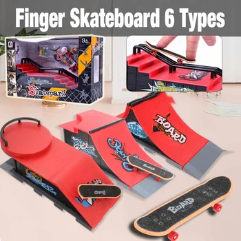 Mini Finger Skating Odbor Igrače Otrok Skateboard Ploščadi Sledi Izobraževalna Igrača Komplet Za Fantka, Rojstni Dan, Darila