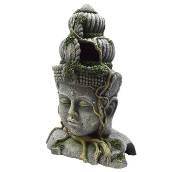 Akvarij Kamen Buda Ornament Retro Figurice Smolo Fish Tank Plazilcev Skrivališče Jama Krajine Dekoracijo Pribor #