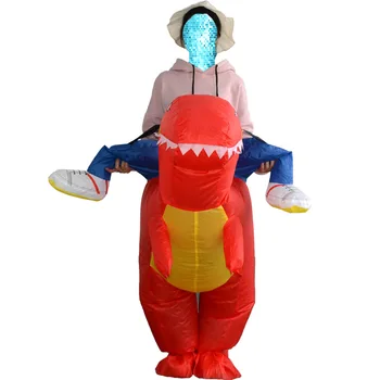Vožnja Na Dinozaver Kostum Napihljivi Blow Up Obleko Fancy Cosplay za Halloween Party K2