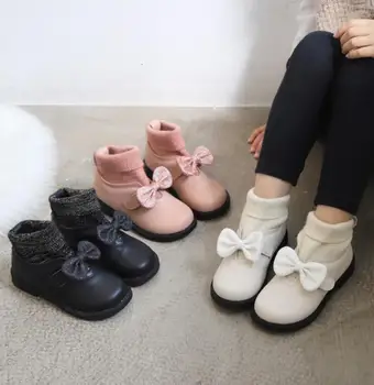 2020 nove zimske otroške čevlje usnja nepremočljiva Martin copati otroci princesa sneg škornji dekleta gumijaste škornje moda sportsshoes