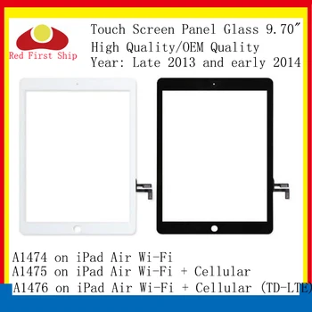 10Pcs/veliko Za Ipad Zraka, Zaslon na Dotik, Računalnike, občutljiv na Dotik Steklo Objektiv Za IPAD zraka A1474 A1475 LCD Sprednji Zunanji Zamenjava