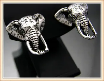Najnovejši retro hipi slon uhan za ženske moški Modni živali uhan za gledanje ženske moški stud nakit