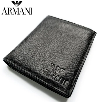 Denarnica pravega usnja luksuzni visoke kakovosti denar kartico imetnika, fotografijo imetnika kovanca pocket torbici za Armani