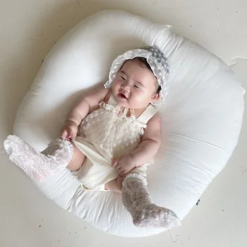 Novorojenčkov Baby bodysuit Baby Dekle, Bleščice, Obleka, Čipke 2020 poletje dekliška Oblačila za Dojenčke Oblačila z čipke klobuk