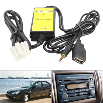 Avto USB Adapter MP3 Audio Vmesnik AUX Podatkovni Kabel Virtualni CD Menjalec za Mazda