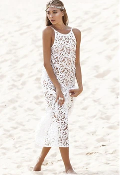 S-XXL Čipke Plaža obleko Ženske plaži tunika kopalke kritje ups kopalke ženske maillot bain de femme plaži prikriti ženske tunika