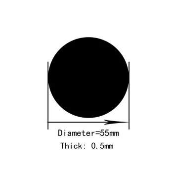 50pcs premer=55mm krog, dvostranski lepilni črna pena, debele 0,5 mm