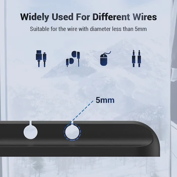 Wonderlife Kabel Organizator Silikonski Kabel USB Navijalec Namizje Urejeno Upravljanje Posnetkov Kabel, Držalo Za Miške Slušalke Žice