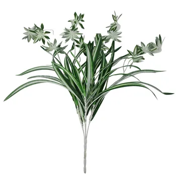 Umetno cvetje, rastline Steni Visi Chlorophytum spraviti zelenih rastlin, Svileno Krpo Ponarejenih Simulacije cvet dnevna soba dekor
