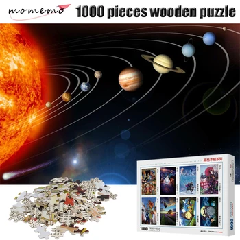 MOMEMO Solarni Sistem Uganke 1000 Kos Lesene Sestavljanke Jigsaw za Odrasle Puzzle Igro Lesena 1000 Kosov Sestavljanke Igrače za Otroke Darila