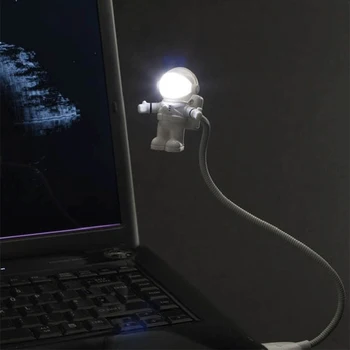 Z75 Nov Slog Čisto Bela Kul Nove Astronavt Astronavt USB Lučka LED Nastavljiva Noč Luč Za Računalnik PC Svetilke Namizna Luč