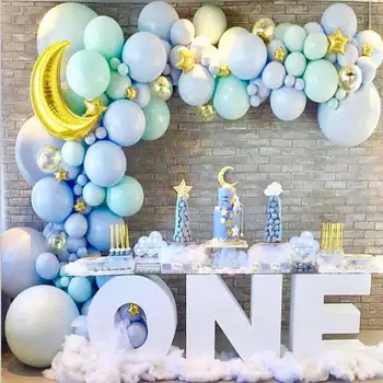 Lateks Blue Balon Nastavite Firtst 1. Eno Leto, Rojstni dan Boy Balon Rojstni dan Dekor Baby Tuš Otroci Ballon Arch Balon garland Kit