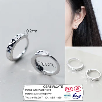Trusta Resnično Moda 925 Sterling Silver Cool Geometrijske Uho Hlačnice Posnetek Na Uhane Za Ženske Piercing Earing Nakit DS2427
